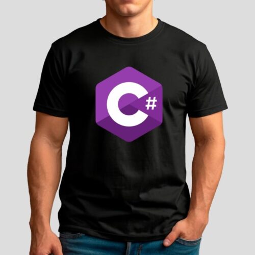 camiseta-csharp-negra-model