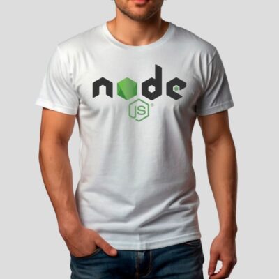 camiseta-nodejs-blanca-model camiseta-nodejs-blanca-model