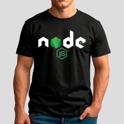 camiseta-nodejs-negra-model camiseta-nodejs-negra-model