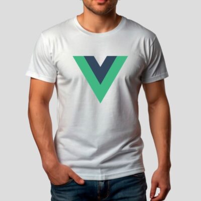 camiseta-vuejs-blanca-model camiseta-vuejs-blanca-model